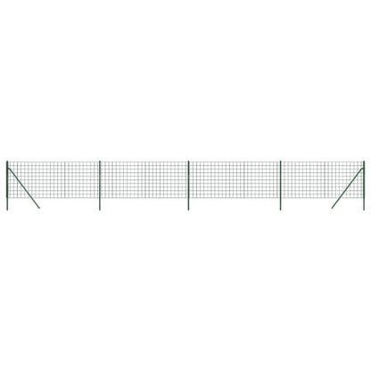Berkfield Wire Mesh Fence Green 1.1x10 m Galvanised Steel