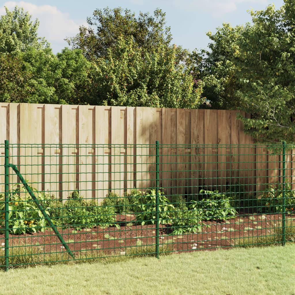 Berkfield Wire Mesh Fence with Flange Green 1x10 m