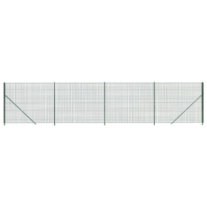 Berkfield Wire Mesh Fence with Flange Green 2.2x10 m