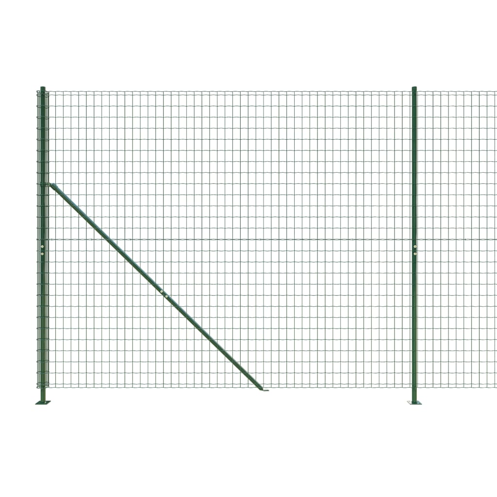 Berkfield Wire Mesh Fence with Flange Green 2.2x10 m