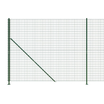 Berkfield Wire Mesh Fence with Flange Green 2.2x10 m