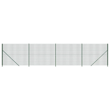 Berkfield Wire Mesh Fence with Flange Green 1.6x10 m