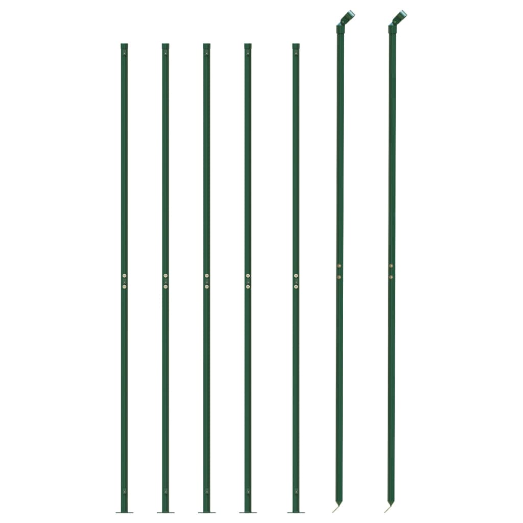 Berkfield Wire Mesh Fence with Flange Green 1.6x10 m