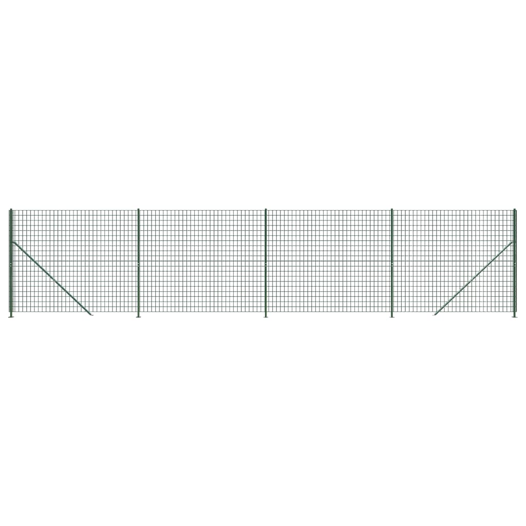 Berkfield Wire Mesh Fence with Flange Green 2x10 m