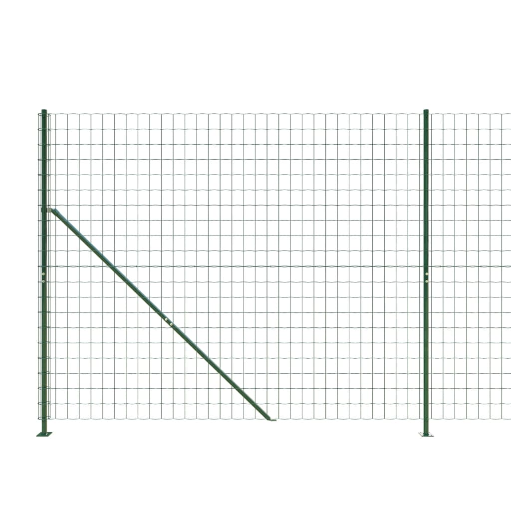 Berkfield Wire Mesh Fence with Flange Green 2x10 m