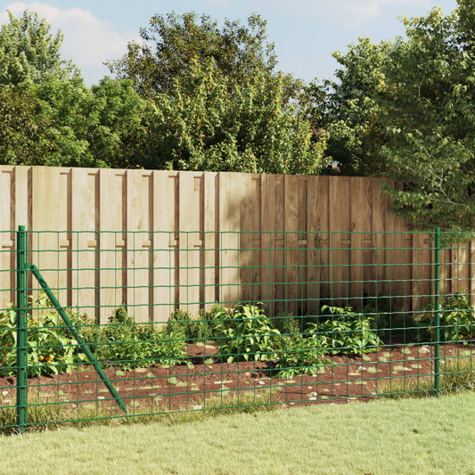 Berkfield Wire Mesh Fence with Flange Green 1.1x10 m