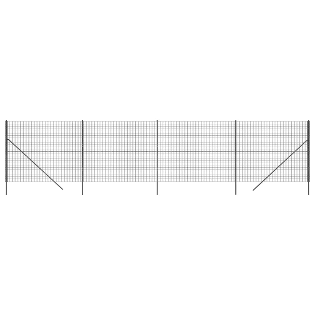 Berkfield Wire Mesh Fence Anthracite 2x10 m Galvanised Steel