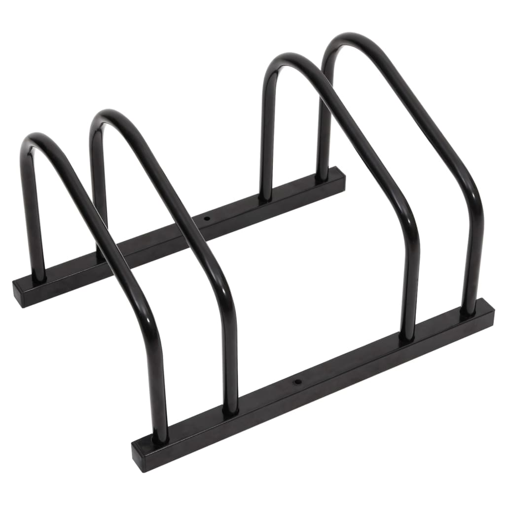 Berkfield Bike Rack for 2 Bikes Black Steel