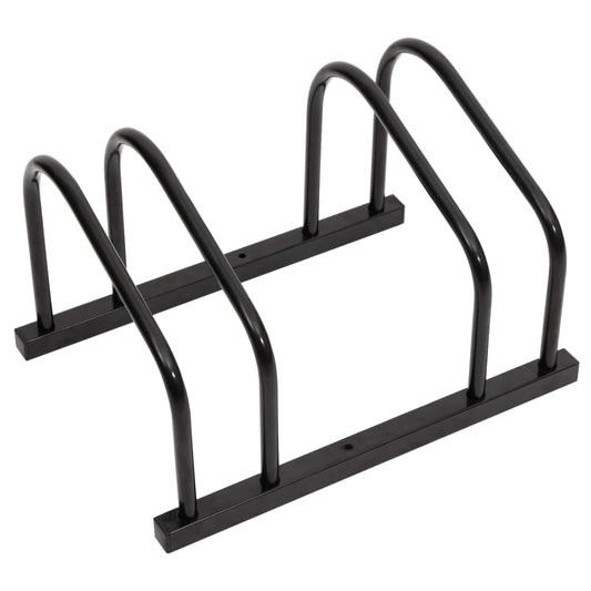 Berkfield Bike Rack for 2 Bikes Black Steel