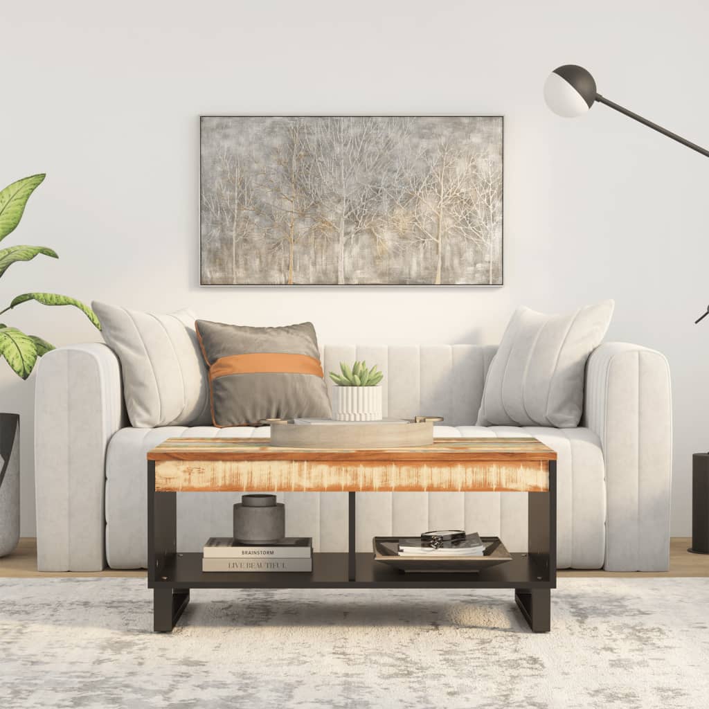 Berkfield Coffee Table 90x50x40 cm Solid Wood Reclaimed