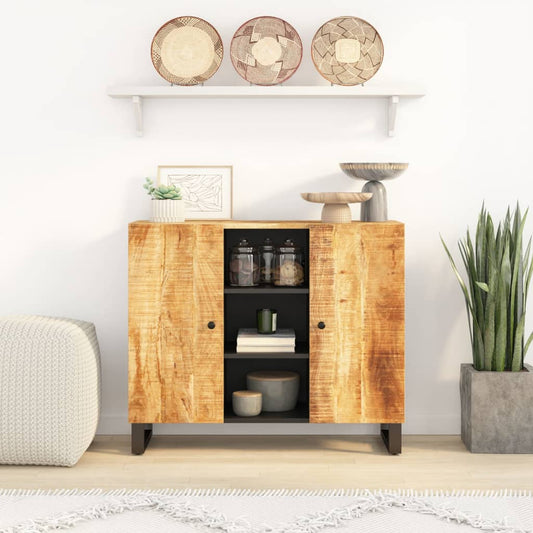 Berkfield Sideboard with 2 Doors 90x33x75 cm Solid Wood Mango
