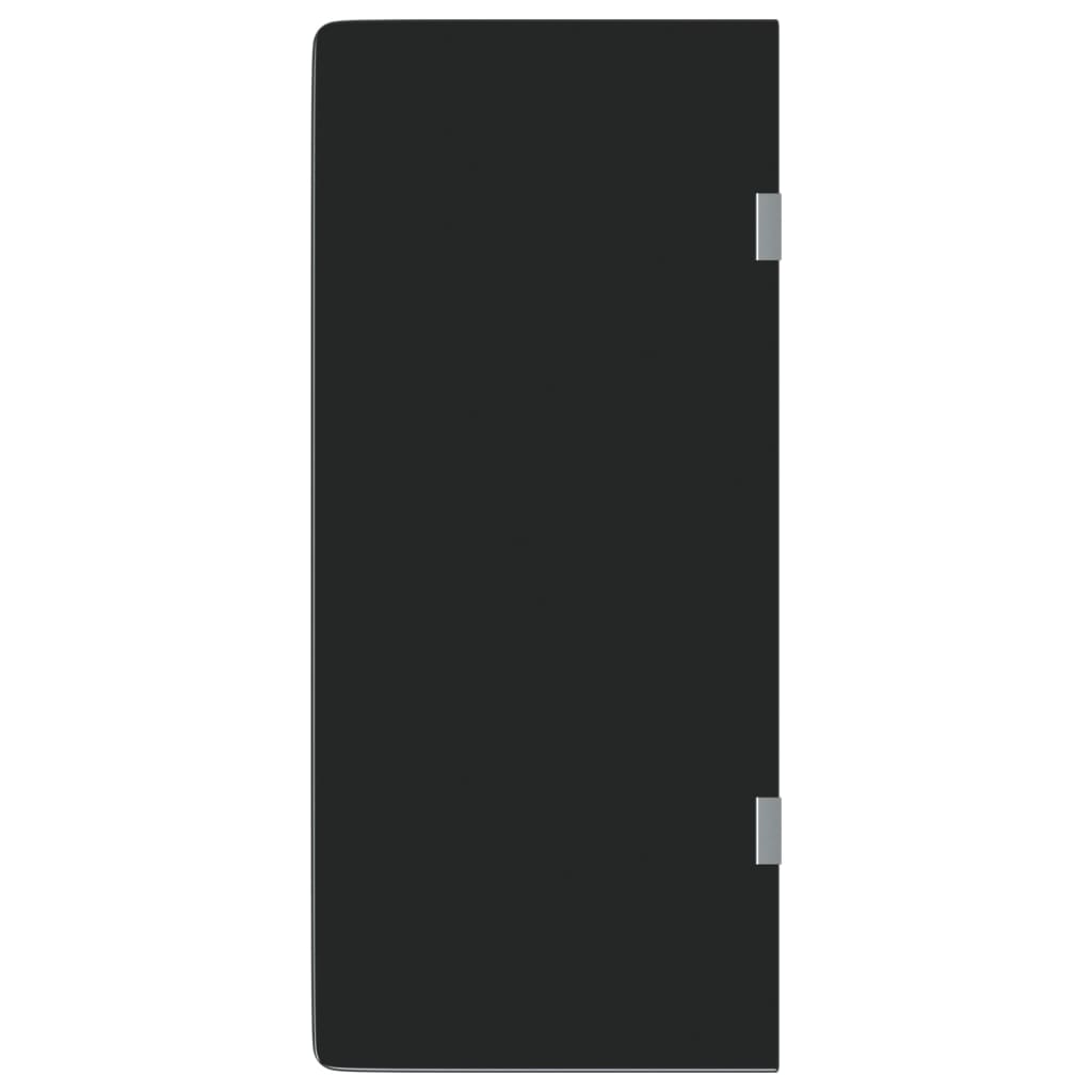 Berkfield Wall-mounted Urinal Privacy Screen Black 90x40 cm Tempered Glass