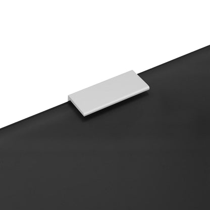 Berkfield Wall-mounted Urinal Privacy Screen Black 90x40 cm Tempered Glass