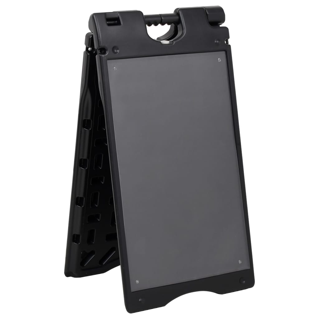 Berkfield A-Frame Sidewalk Board Black 45x7x84.5 cm HDPE
