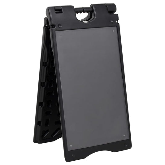Berkfield A-Frame Sidewalk Board Black 45x7x84.5 cm HDPE