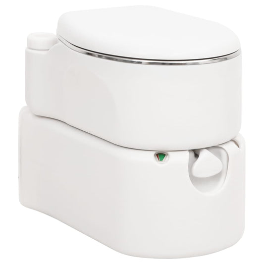 Berkfield Integrated Camping Toilet White 24+17 L HDPE&Steel
