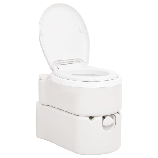 Berkfield Integrated Camping Toilet White 24+17 L HDPE&PP