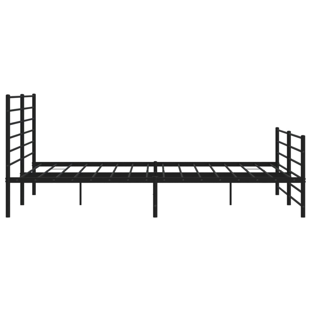 Berkfield Metal Bed Frame with Headboard and Footboard Black 180x200 cm 6FT Super King