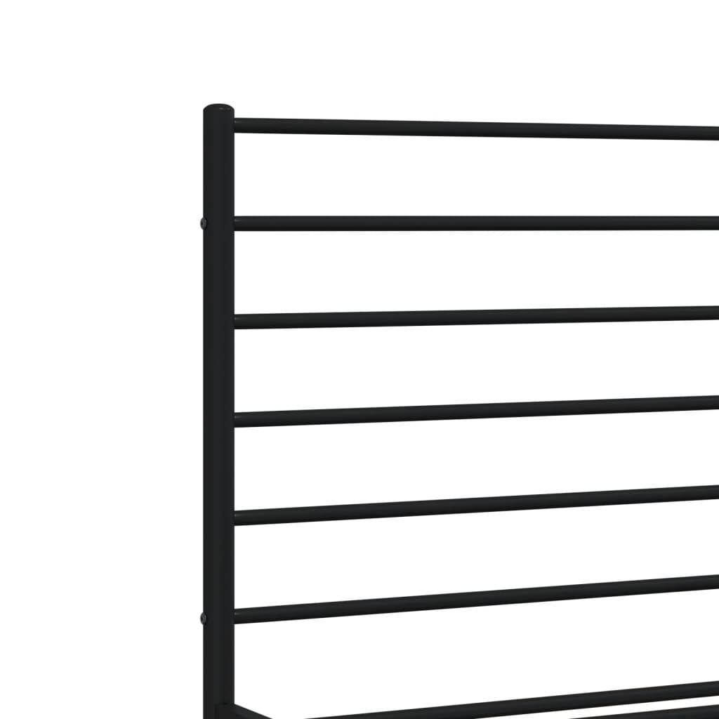 Berkfield Metal Bed Frame with Headboard and Footboard Black 180x200 cm 6FT Super King
