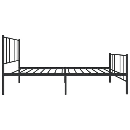 Berkfield Metal Bed Frame with Headboard and Footboard Black 90x200 cm
