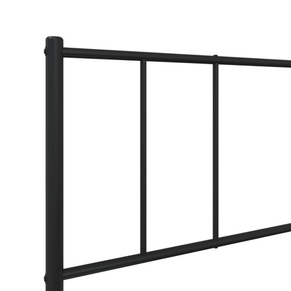 Berkfield Metal Bed Frame with Headboard and Footboard Black 90x200 cm