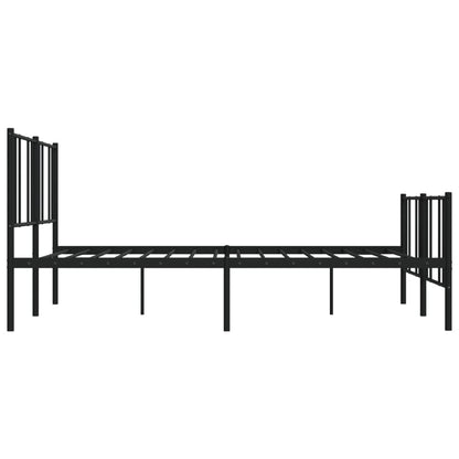 Berkfield Metal Bed Frame with Headboard and Footboard Black 180x200 cm 6FT Super King