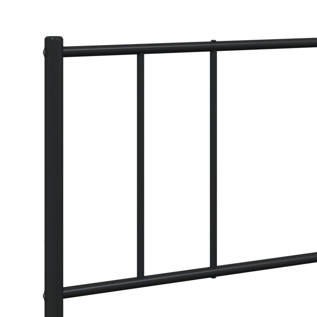 Berkfield Metal Bed Frame with Headboard and Footboard Black 180x200 cm 6FT Super King