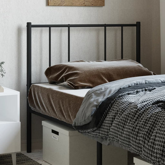 Berkfield Metal Headboard Black 80 cm