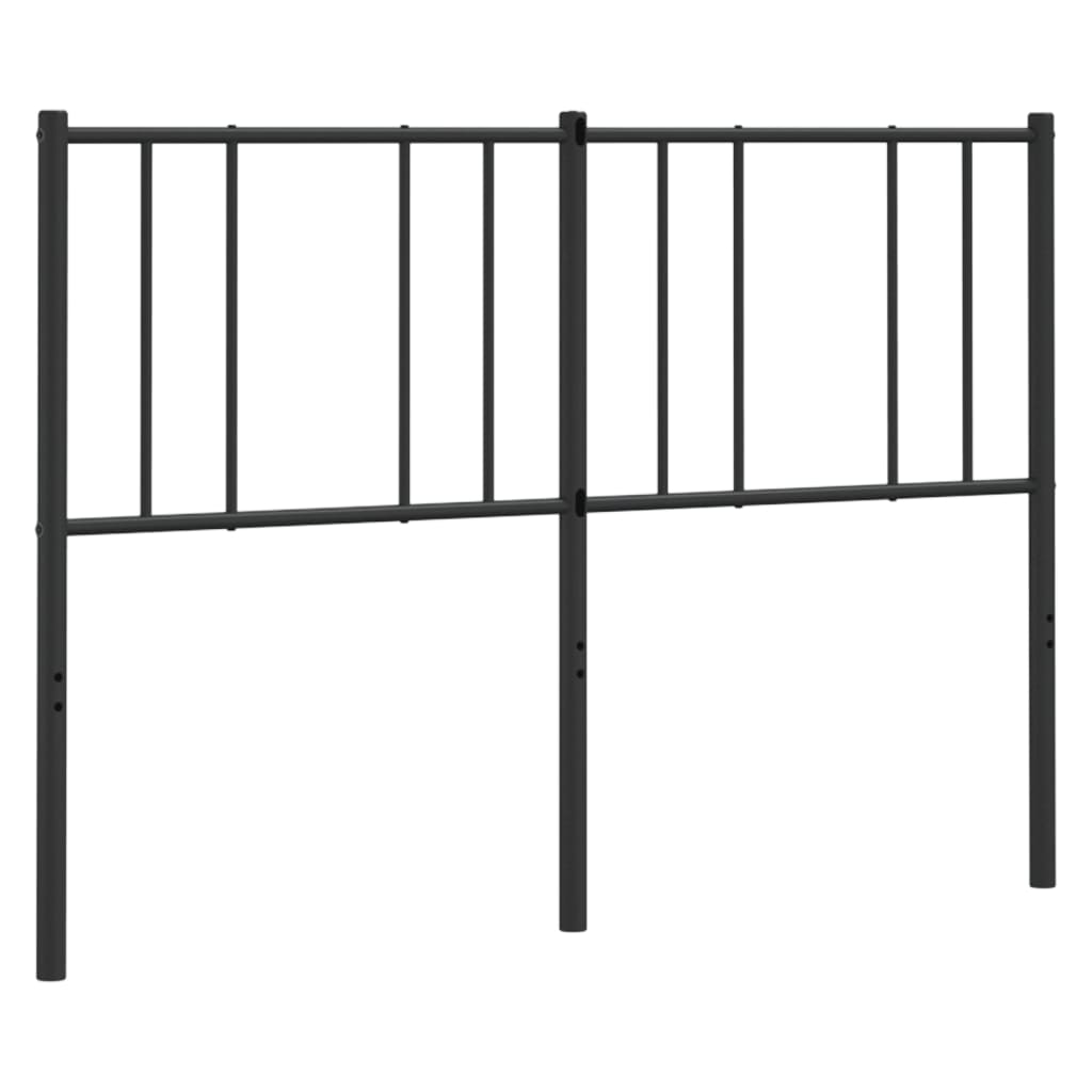 Berkfield Metal Headboard Black 150 cm