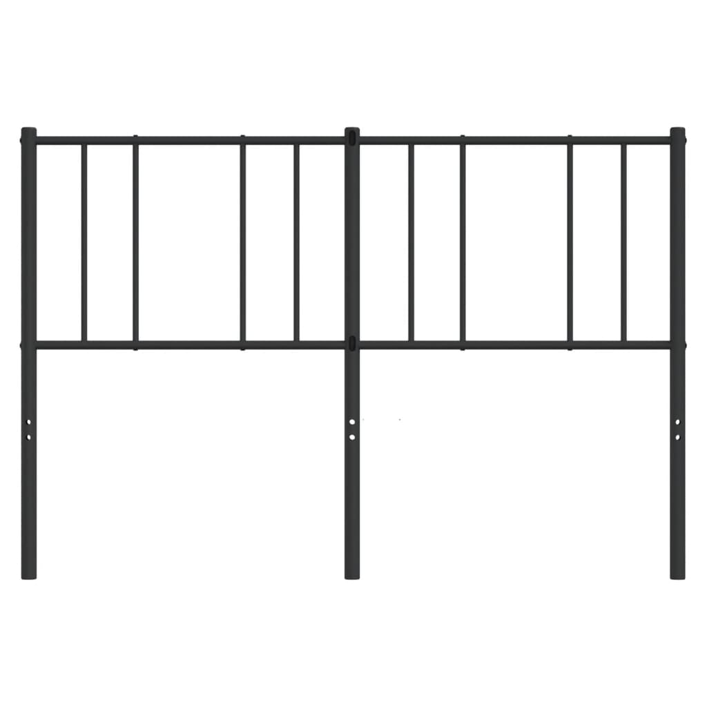 Berkfield Metal Headboard Black 150 cm