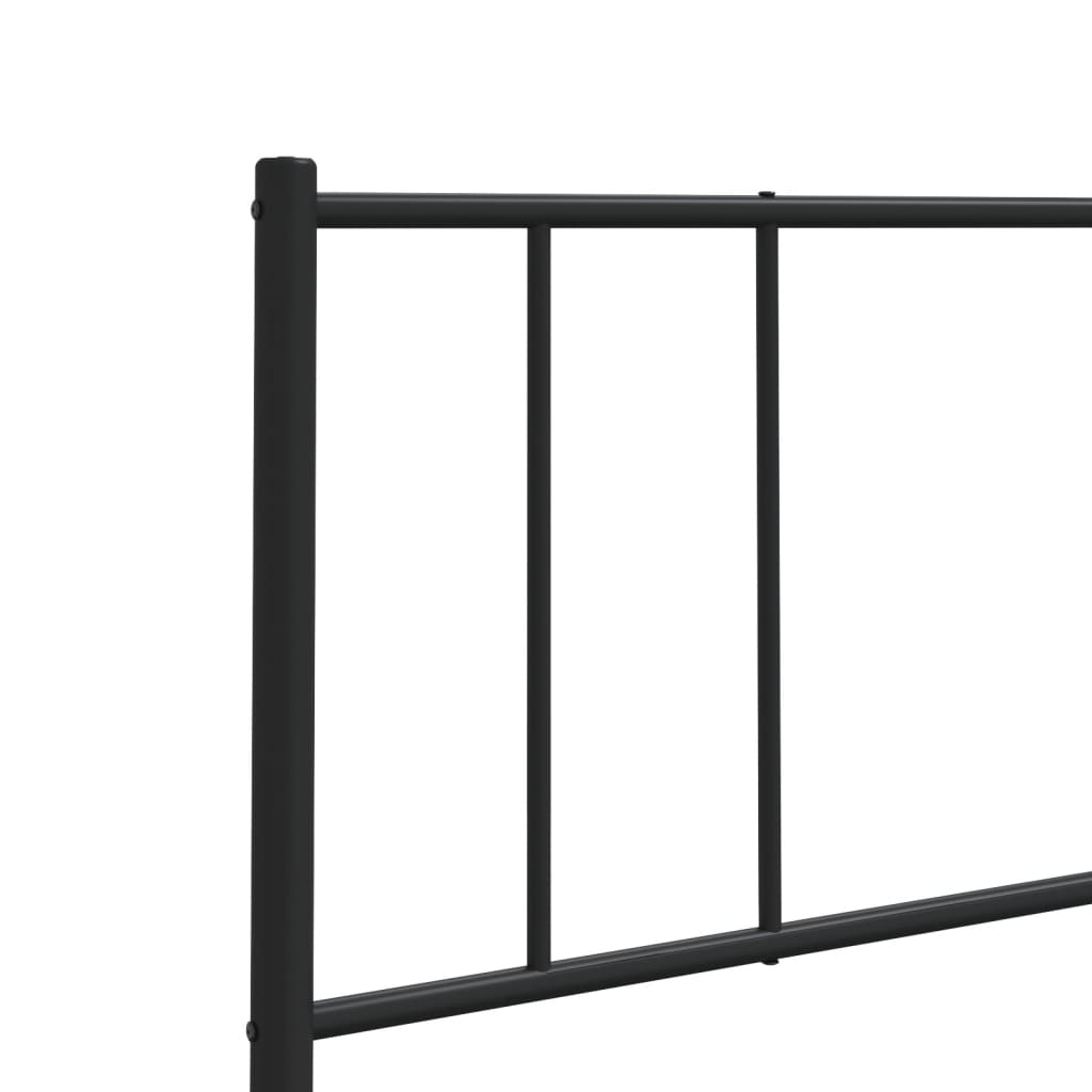 Berkfield Metal Headboard Black 150 cm