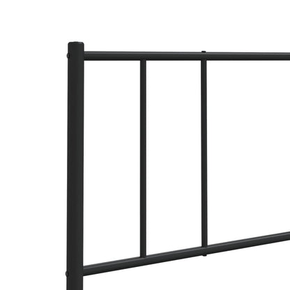 Berkfield Metal Headboard Black 150 cm