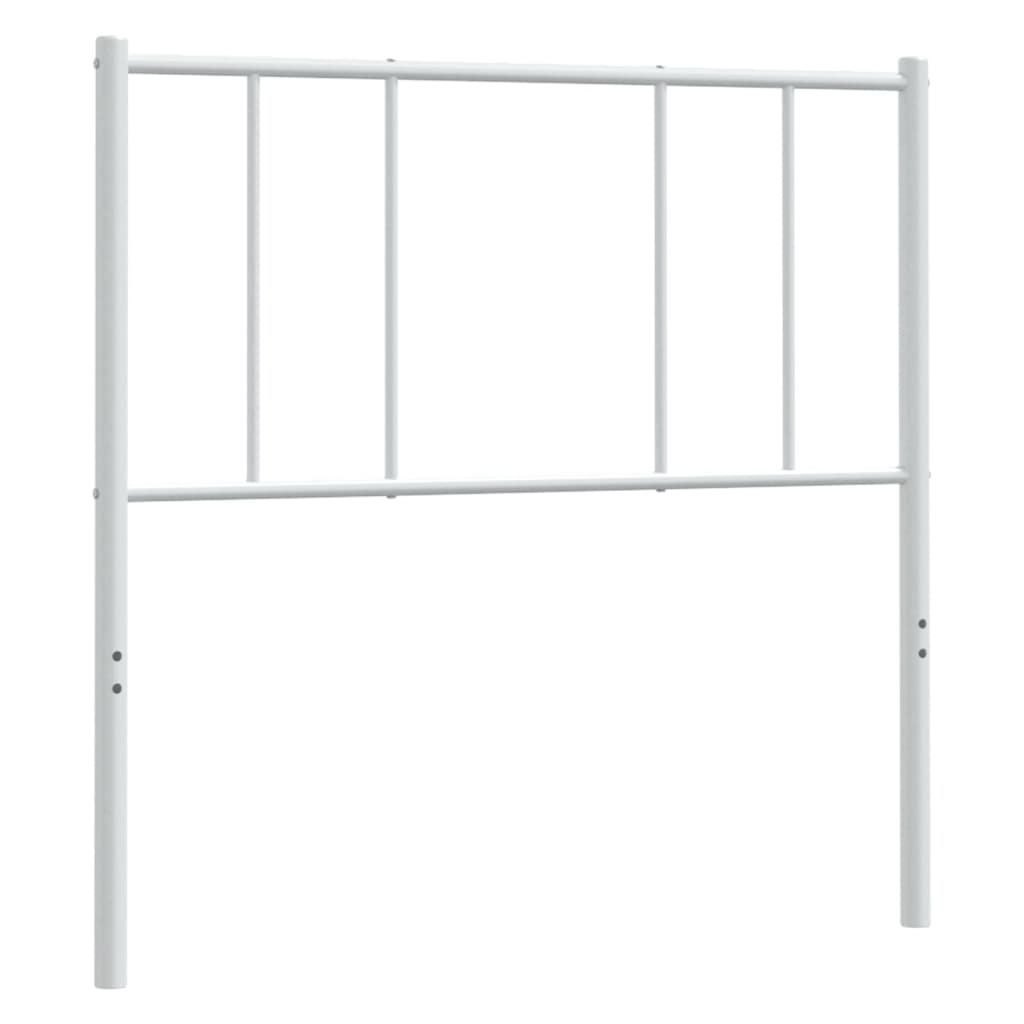Berkfield Metal Headboard White 80 cm