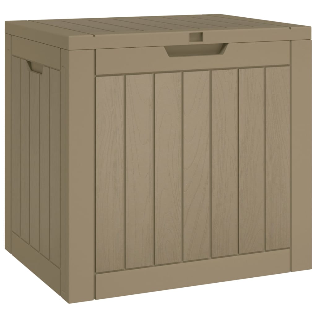 Berkfield Garden Storage Box Light Brown 55.5x43x53 cm Polypropylene