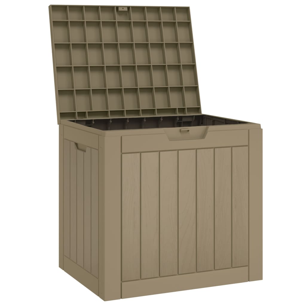 Berkfield Garden Storage Box Light Brown 55.5x43x53 cm Polypropylene