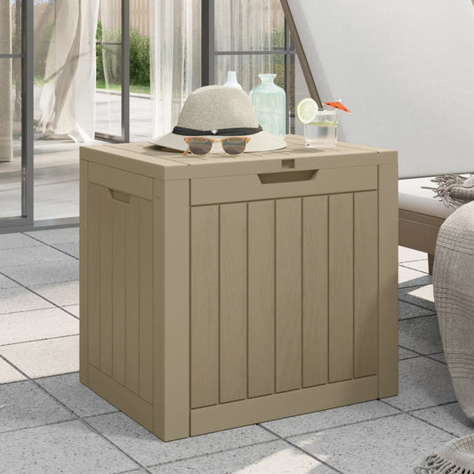 Berkfield Garden Storage Box Light Brown 55.5x43x53 cm Polypropylene