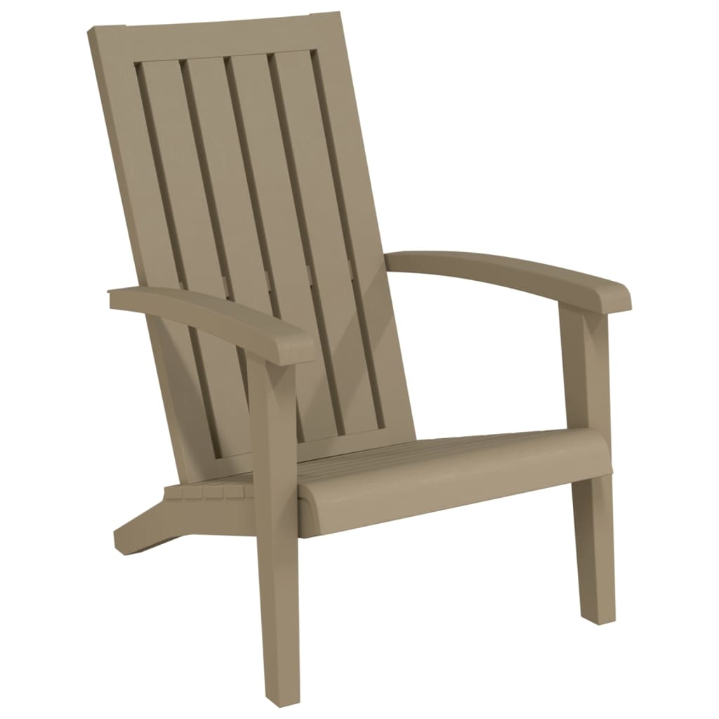Berkfield Garden Adirondack Chairs 2 pcs Light Brown Polypropylene