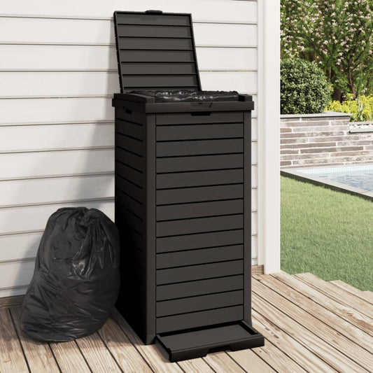 Berkfield Outdoor Garbage Bin Black 41x41x86 cm Polypropylene
