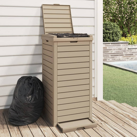 Berkfield Outdoor Garbage Bin Light Brown 41x41x86 cm Polypropylene