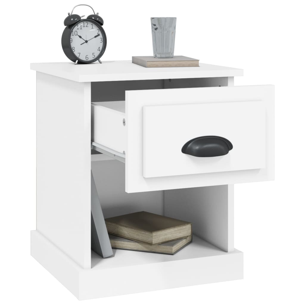 Berkfield Bedside Cabinet White 39x39x47.5 cm Engineered Wood