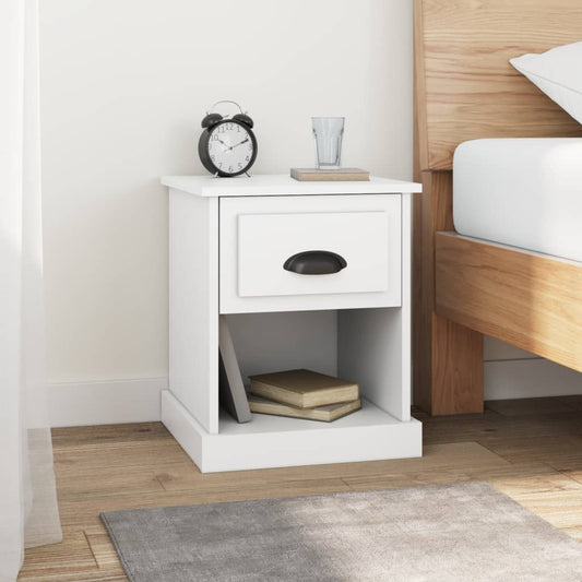 Berkfield Bedside Cabinet White 39x39x47.5 cm Engineered Wood
