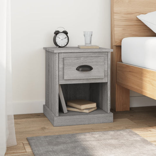 Berkfield Bedside Cabinet Grey Sonoma 39x39x47.5 cm Engineered Wood