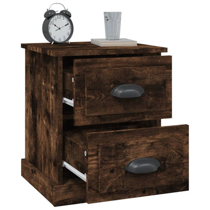 Berkfield Bedside Cabinet Smoked Oak 39x39x47.5 cm Engineered Wood