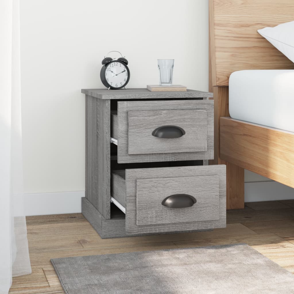 Berkfield Bedside Cabinet Grey Sonoma 39x39x47.5 cm Engineered Wood
