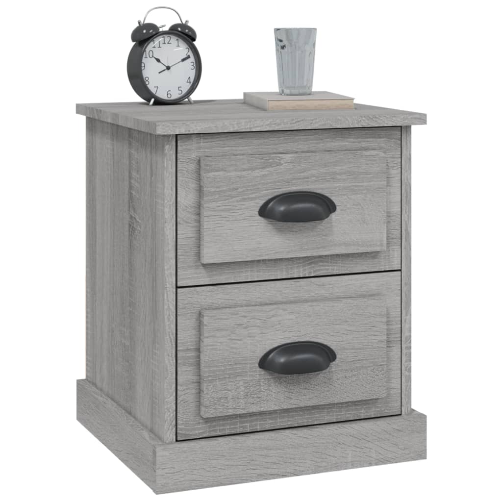 Berkfield Bedside Cabinet Grey Sonoma 39x39x47.5 cm Engineered Wood