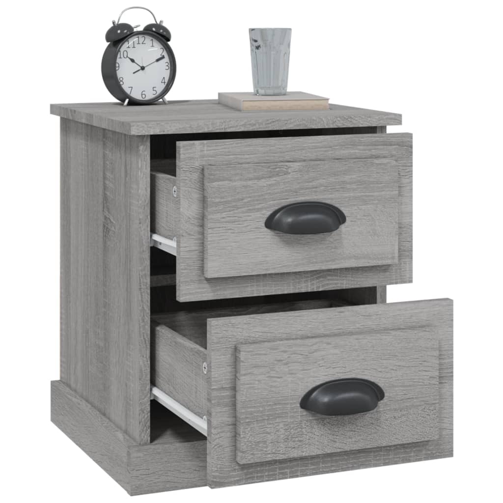 Berkfield Bedside Cabinet Grey Sonoma 39x39x47.5 cm Engineered Wood