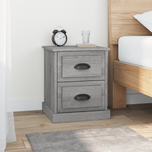 Berkfield Bedside Cabinets 2 pcs Grey Sonoma 39x39x47.5 cm Engineered Wood