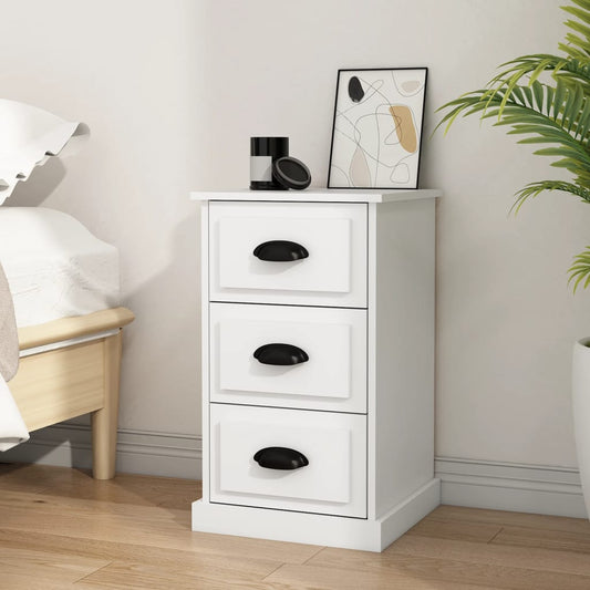 Berkfield Bedside Cabinet White 39x39x67 cm Engineered Wood