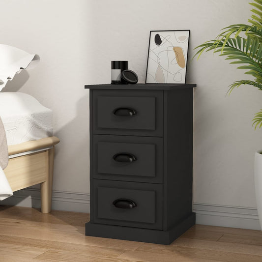 Berkfield Bedside Cabinet Black 39x39x67 cm Engineered Wood