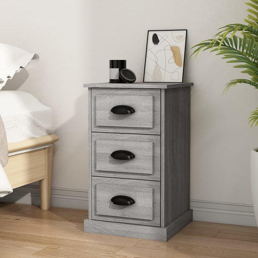 Berkfield Bedside Cabinet Grey Sonoma 39x39x67 cm Engineered Wood